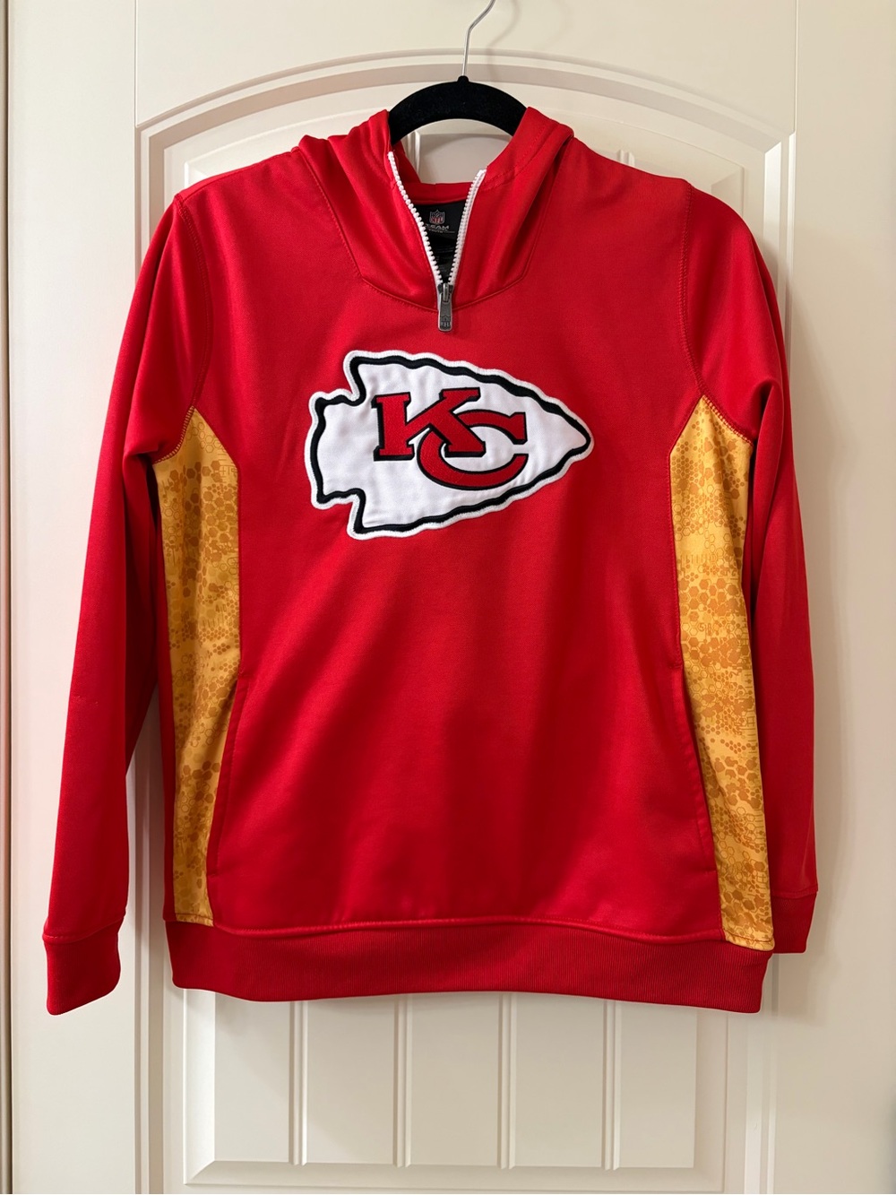 NFL Youth Team Apparel Red Jacket with White Zipper, Youth 14/16